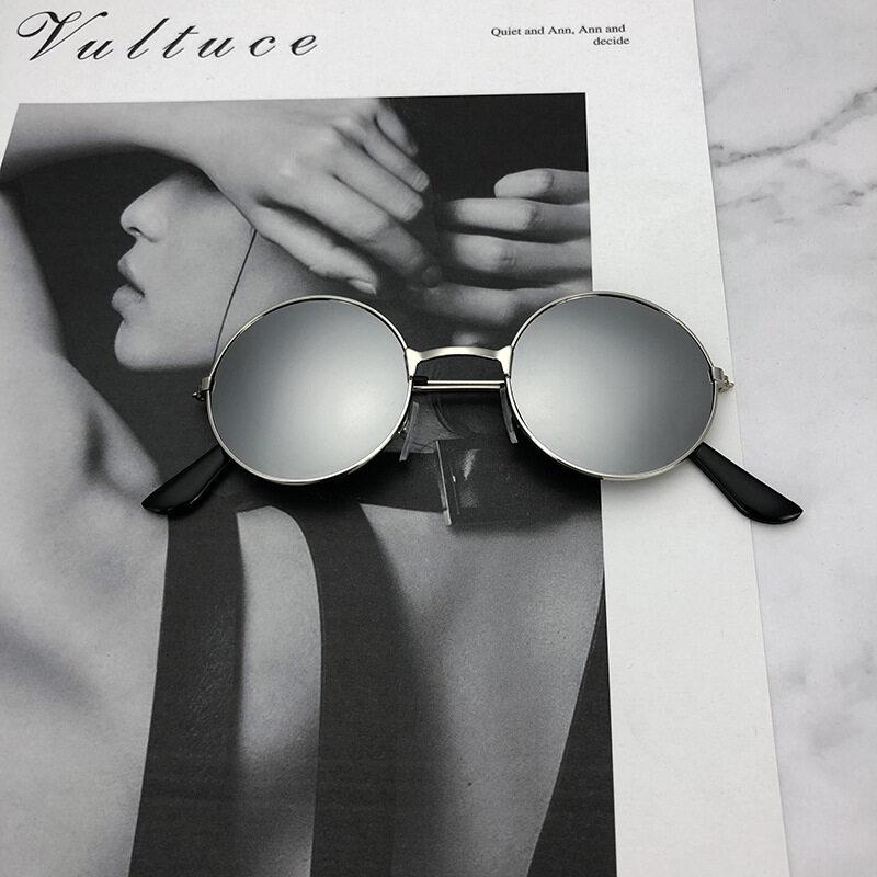 Fashion Children's Round Frame Sunglasses Male Baby Color Film Reflective Round Prince Glasses Trendy Female Child Sunglasses