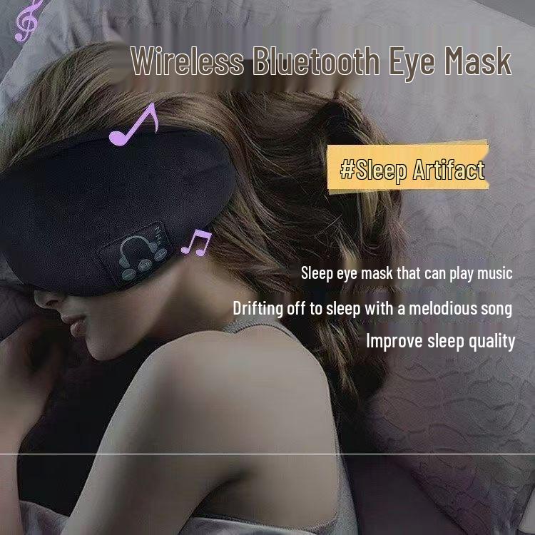 Bluetooth маска для сна с наушниками - Беспроводная, Светонепроницаемая, для Путешествий и Общежитий, Отвечайте на Звонки и Наслаждайтесь Музыкой