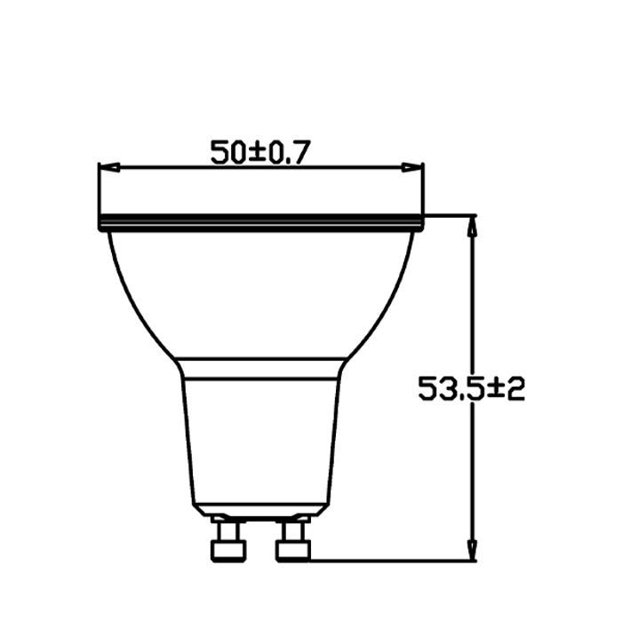 GU10 5.5W LED Bulb (EQ. 50W) 4000K 38° Dimmable