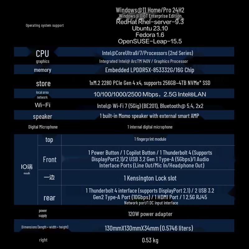 Asus Мини-ПК NUC 14 RPO AI (Китайская версия)