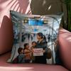 Custom Woven Square Throw Pillow Washable European & American Style Mother's Day Gift for Living Room