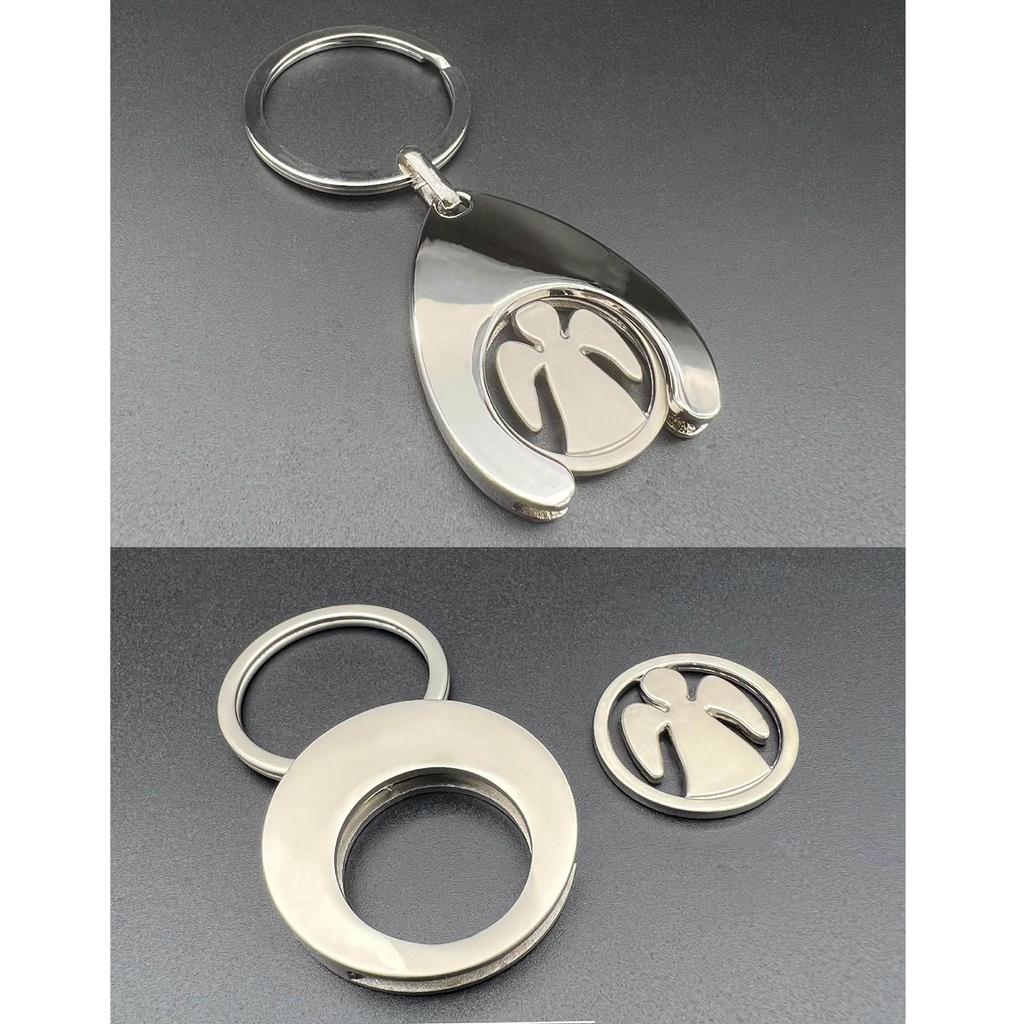 Модный брелок с крылом ангела-хранителя, серебристый кулон с благословением, брелок для ключей, универсальный шнурок для мобильного телефона, стильный аксессуар для сумки