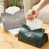 Большой кожаный чехол-органайзер для салфеток Современная автомобильная коробка для салфеток Держатель для салфеток Декор для гостиной дома