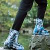 DYS 2 Pairs Unisex Anti-slip Waterproof Shoes Cover Zipper Rain Boots Overshoes