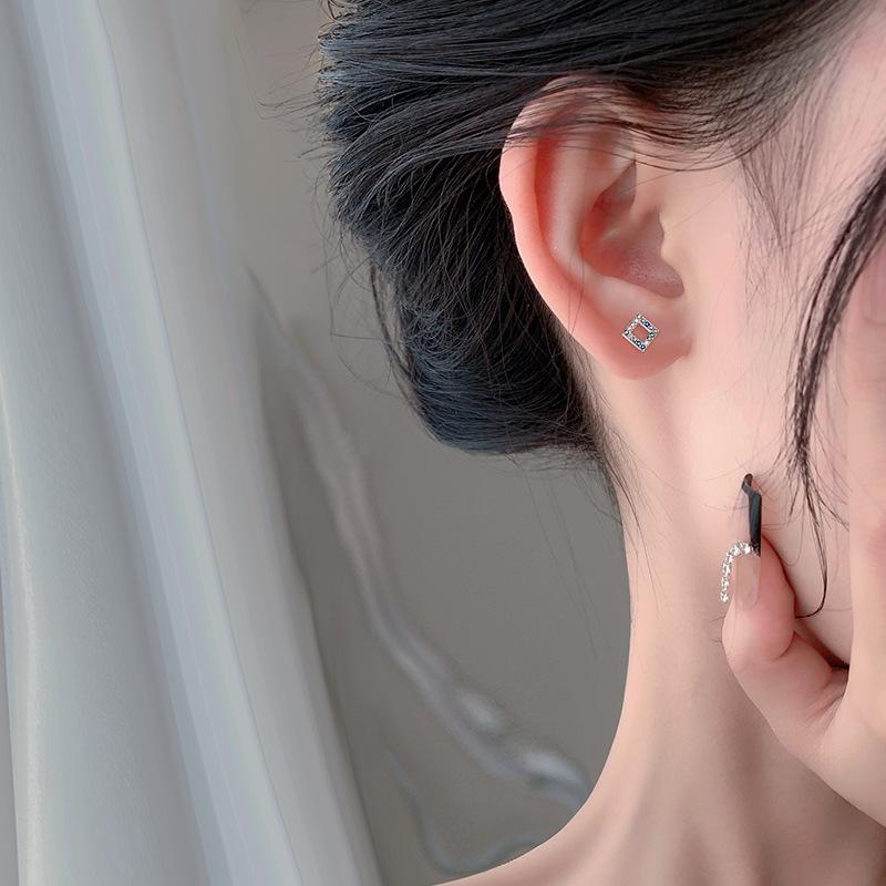 Серьги Rainbow Diamond Square Серьги Hollow Screw