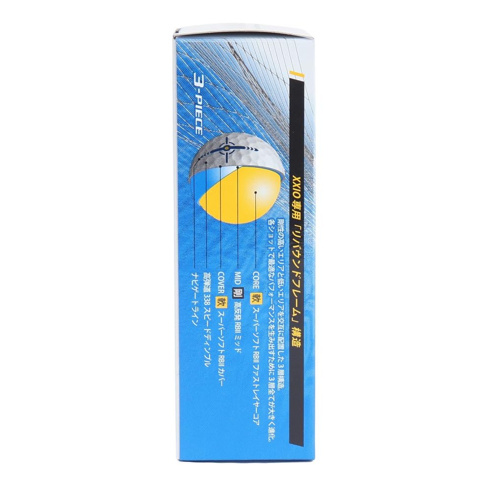 XXIO Rebound Drive 2 XN RD2 WH Golf Ball Sleeve (3-Pack) (White/FF/Men's, Women's)