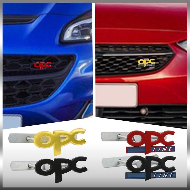 3D Аксессуары для автомобиля Металлический Логотип OPC LINE Значок на Переднюю Решетку Автомобиля Наклейка-Эмблема на Крыло Багажник Для Opel Corsa Astra H J G K Insignia Cy7