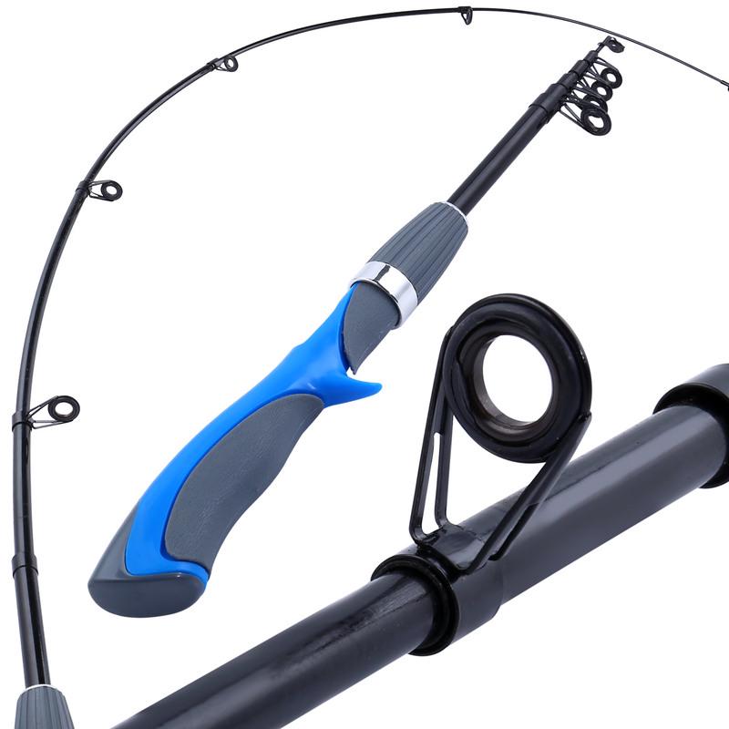 Телескопическая рыболовная удочка из углеродного волокна для зимней подлёдной рыбалки