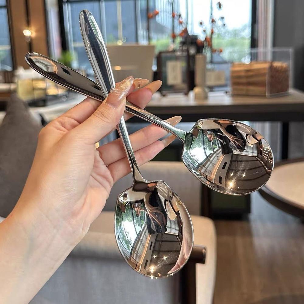 Большие суповые ложки, утолщенная ложка для посуды, новая ложка для еды, кухонные принадлежности