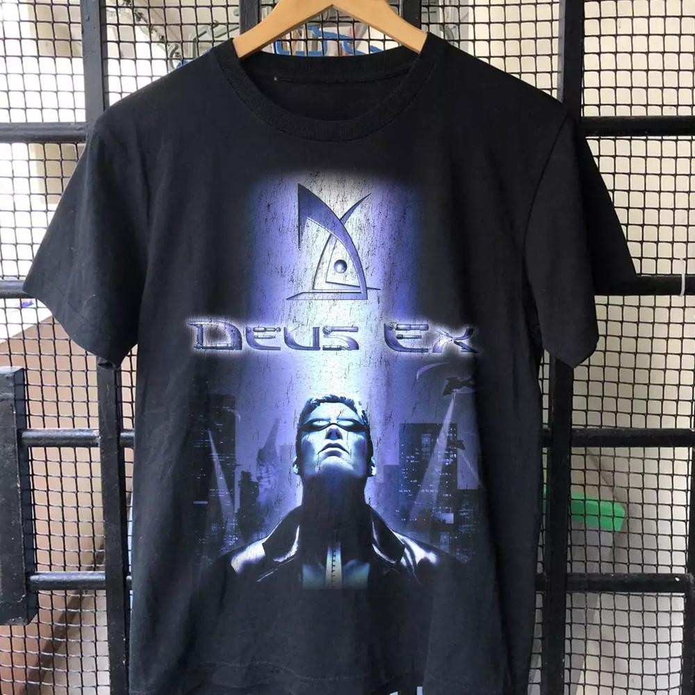 Deus Ex Шутер Ретро Игры Унисекс Геймер - Винтажная Футболка Все Размеры S-4XL Унисекс Футболка