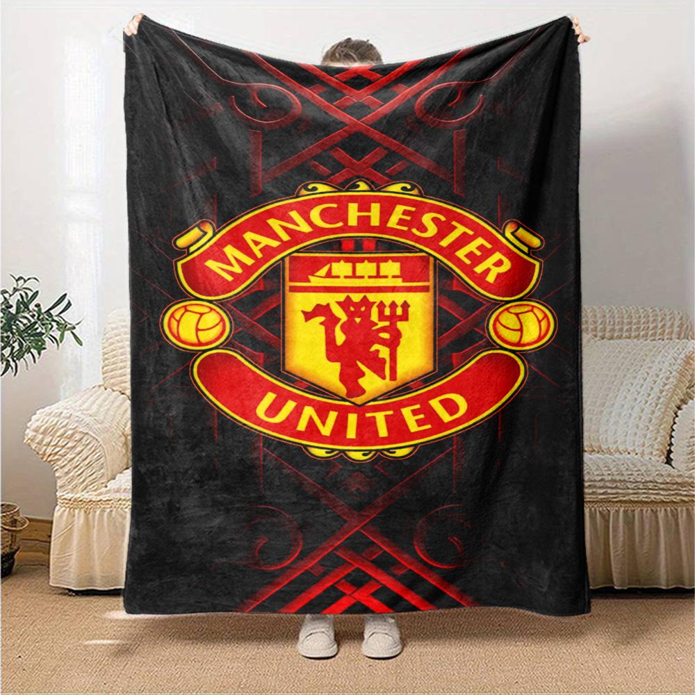 Manchester Blanket Soft Cozy Great for Couch Picnics Sofa Four Seasons Multipurpose Digital Print Best Holiday Gift for Friends Family