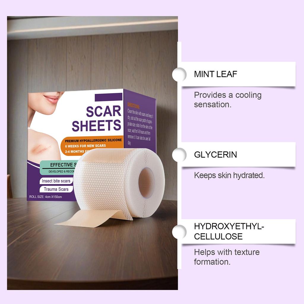 Silicone Scar Tape, Silicone Scar, Scar Tape, Reusable Silicone Tape, Suitable For Adults, Suitable For Both Men And Women