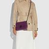New COACH Hutton Shiny Leather Hatton Bag, Shoulder Bag, Crossbody Bag Trumpets Women's Purple 88342-V5BOY