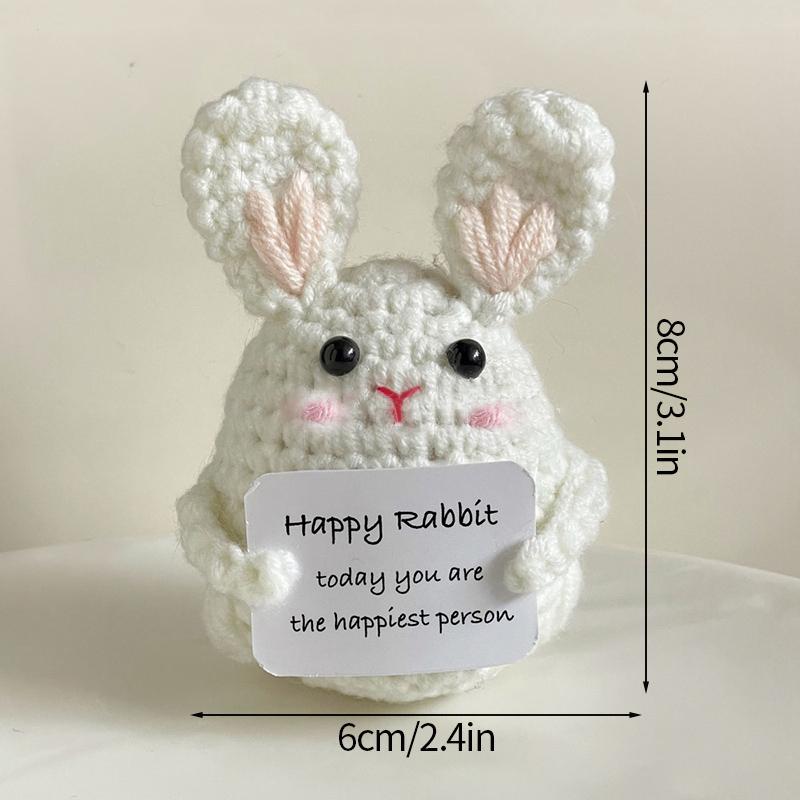 Positive Potato Desk Accessories Crochet Ornament Kawaii Woven Figurine Desktop Offices Accessories Gift for Children Room Decor