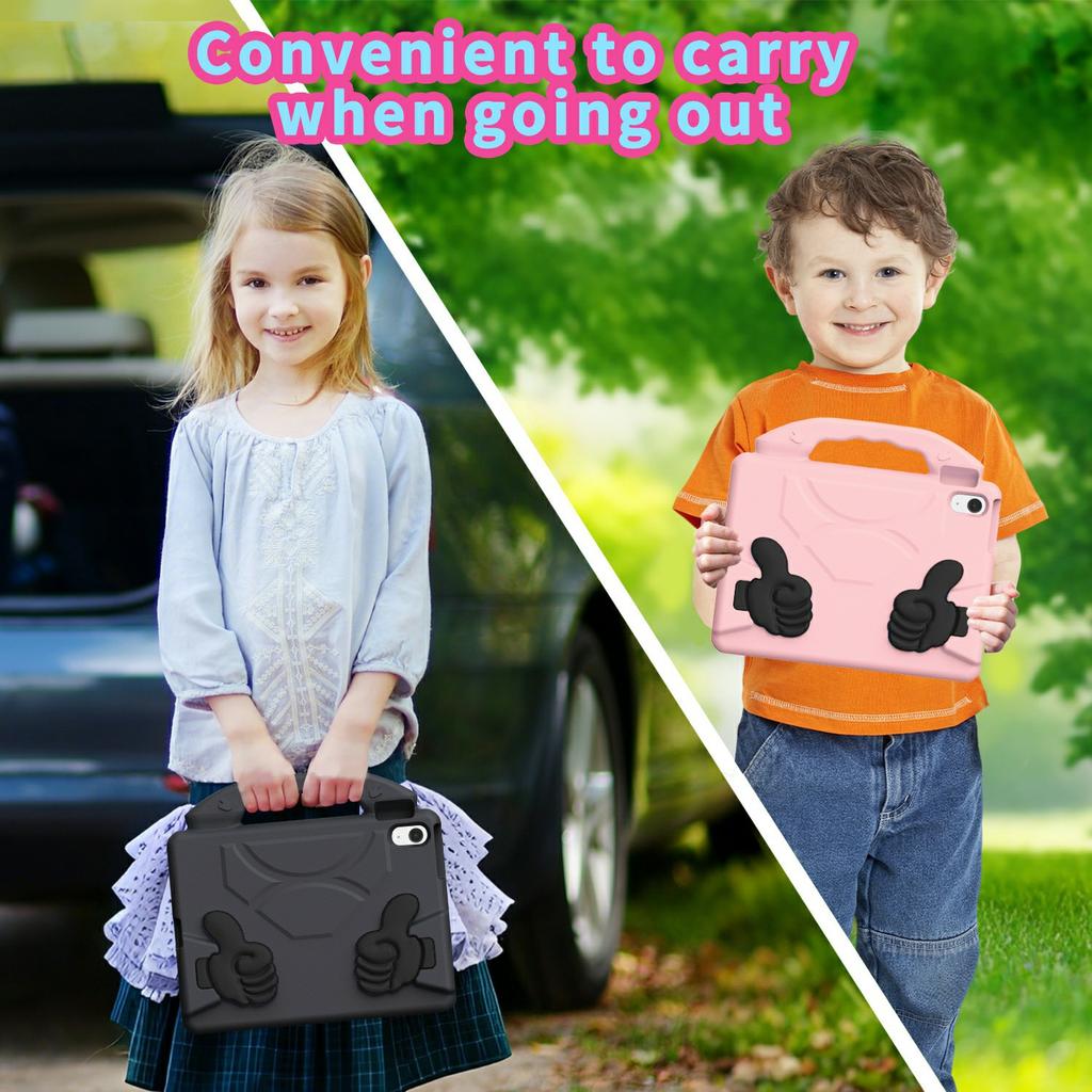 Ultra-Soft EVA Case For iPad (2025)/Air 11 (2025)/(2024)/10.9 (2022) Thumb Kickstand Tablet Cover