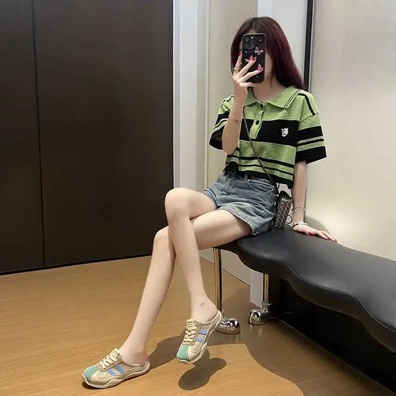 Fashion Thick Heel Without Heel Women's Running Shoes On Offer Laced Boots Womens High Top Sneakers Sports Tenks Styling Loafter