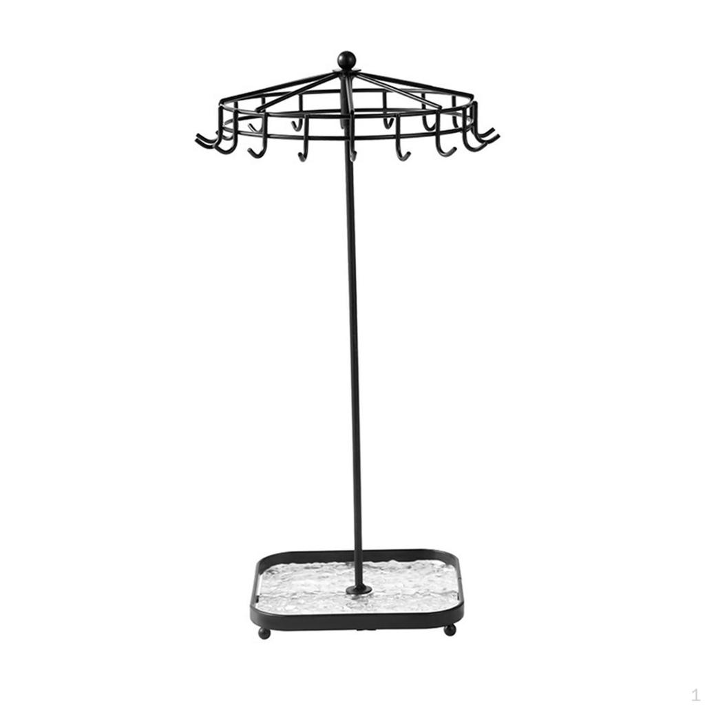 Jewelry Stand with Necklace and Earring Storage