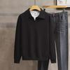 2024 Men's Autumn Zipper Polo Knit Sweater - Trendy Loose-Fit, Long Sleeve, Versatile Style