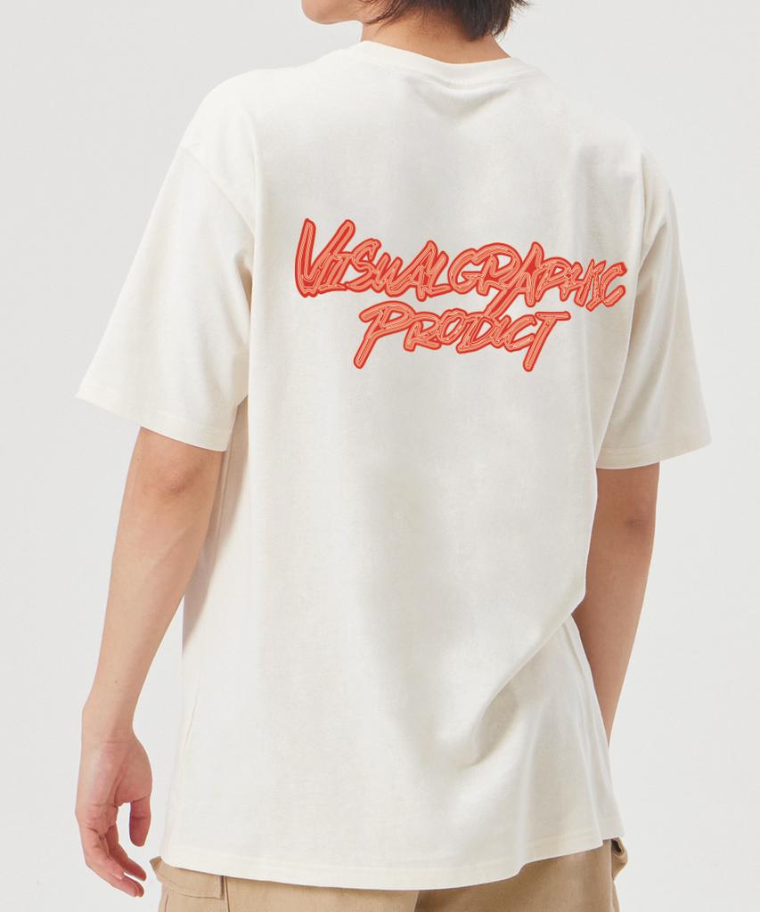 BY.L Contour Graffiti Logo Short Sleeve T-Shirt Cream