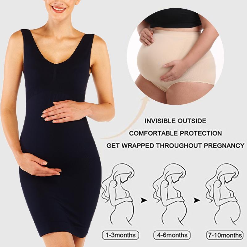 Трусики для беременных для беременных с высокой талией, корректирующее белье для беременных, бесшовное нижнее белье с поддержкой живота, подтягивающие ягодицы