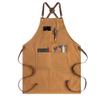 Carpentry Work Apron, Cross Back Chef Apron, Cotton Canvas Multifunction Apron For Men Women, Adjustable Tool Aprons For Cooking Kitchen BBQ Artist