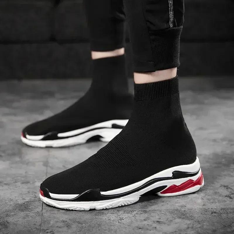 Shoes for Men Sneakers Men All Brands Tennis Loafers Shoes Tide Women Elastic Socks Shoes Fashion Casual Shoes Large 2024 Autumn