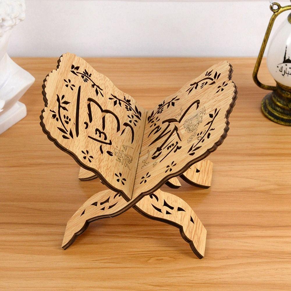 1Pcs Foldable Quran Ramadan Bible Book Shelf Home Decoration Display Stand Book Stand