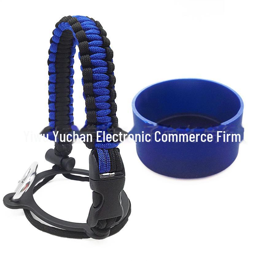 Top Thermos Cups with Silicone Non-Slip Sleeves, Hand-Woven Ropes, and Cup Handles