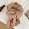 Cherry Knitted Wool Scarf Female Winter Cute Girl Soft Girl Small Fresh Versatile Student Warm Scarf