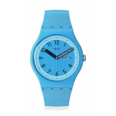 Swatch PROUDLY BLUE NEW GENT SO29S702 Синие наручные часы,