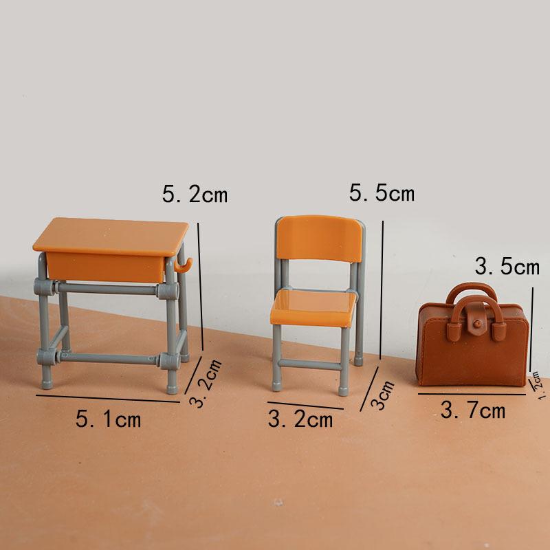 1:12 Кукольный домик Миниатюрная имитация классной парты, классной доски, сумки для книг, мебели, домашняя модель, декор, игрушка, аксессуары для кукольного домика
