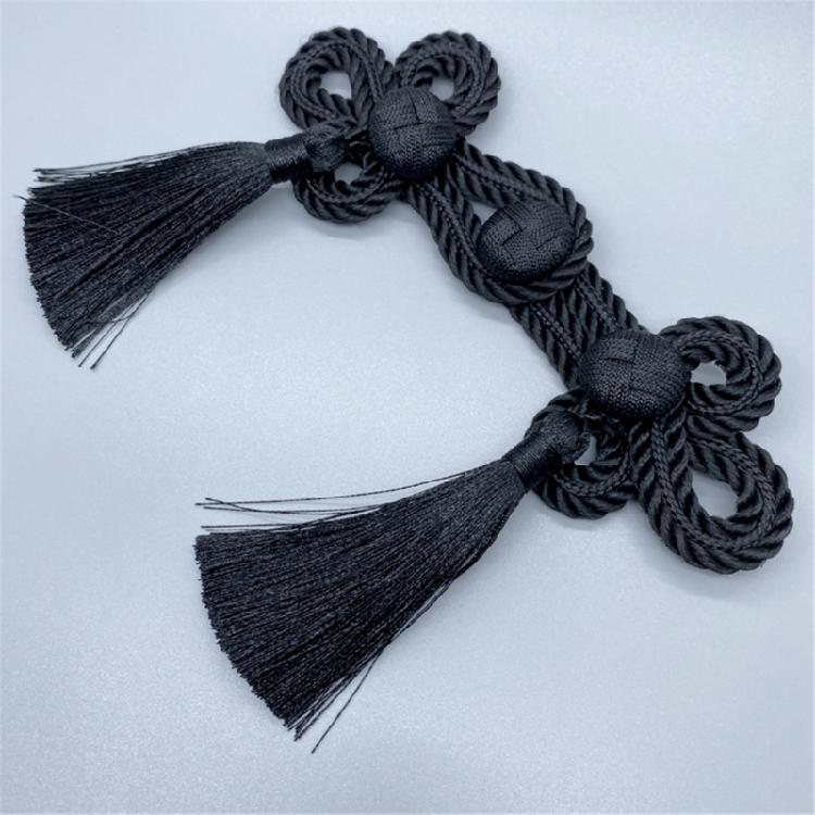 Three Leaves Fringe Knot Buttons Chinese Clothing Decorative Sewing Accessories