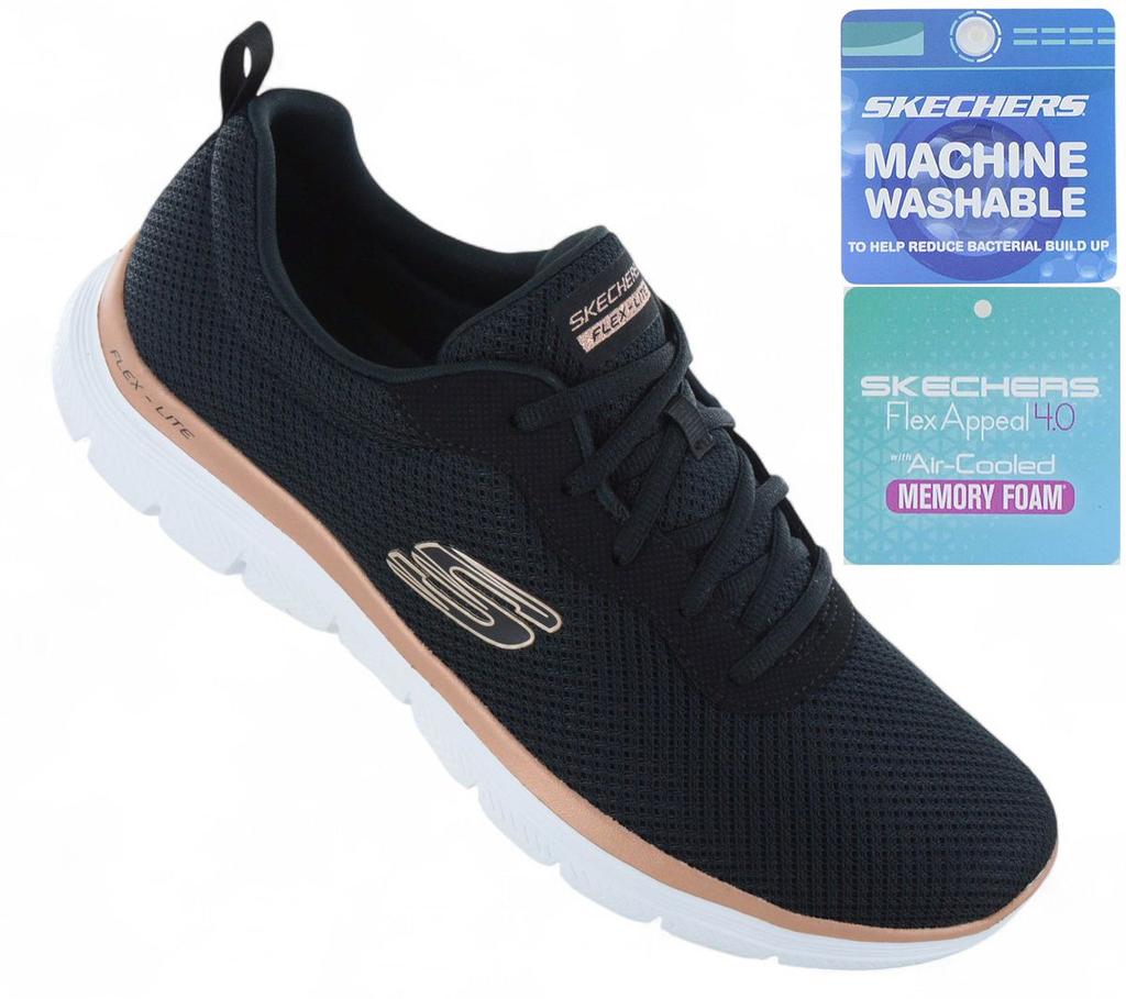Skechers Flex Appeal 4.0 Brilliant View - Women's Sneakers Shoes Black 149303-BKRG ORIGINAL