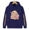 Cute Cat with Capybara Reading Book Hoodies Children's Sweatshirt Hoody for Boys Girls Spring Casual Hoodie Cute Harajuku Hoody