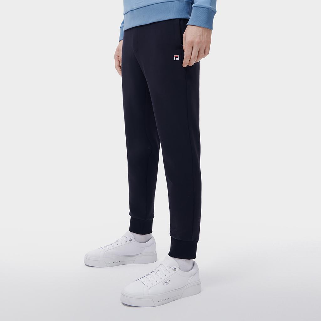Fila Однотонные трикотажные повседневные брюки-джоггеры с логотипом, мужские, легендарно-синий F11M311604F-NV