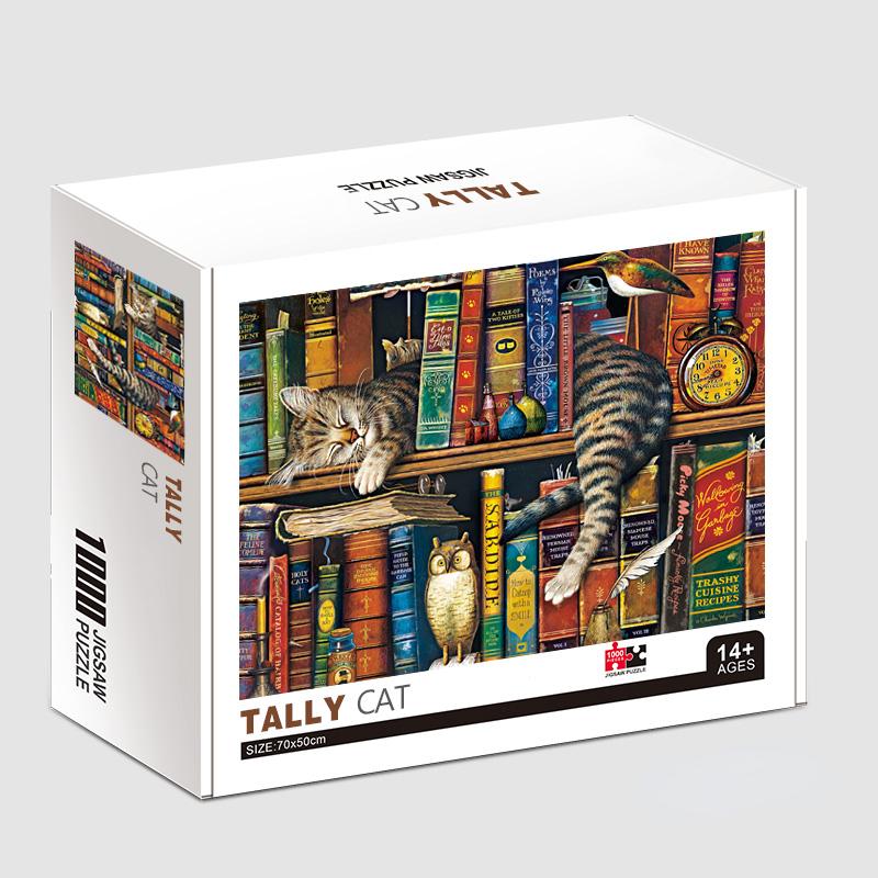 70*50 см пазл для взрослых, 1000 шт., бумажный пазл The Tally Cat, известная серия картин, обучение, образование, ремесло, игрушка, подарки