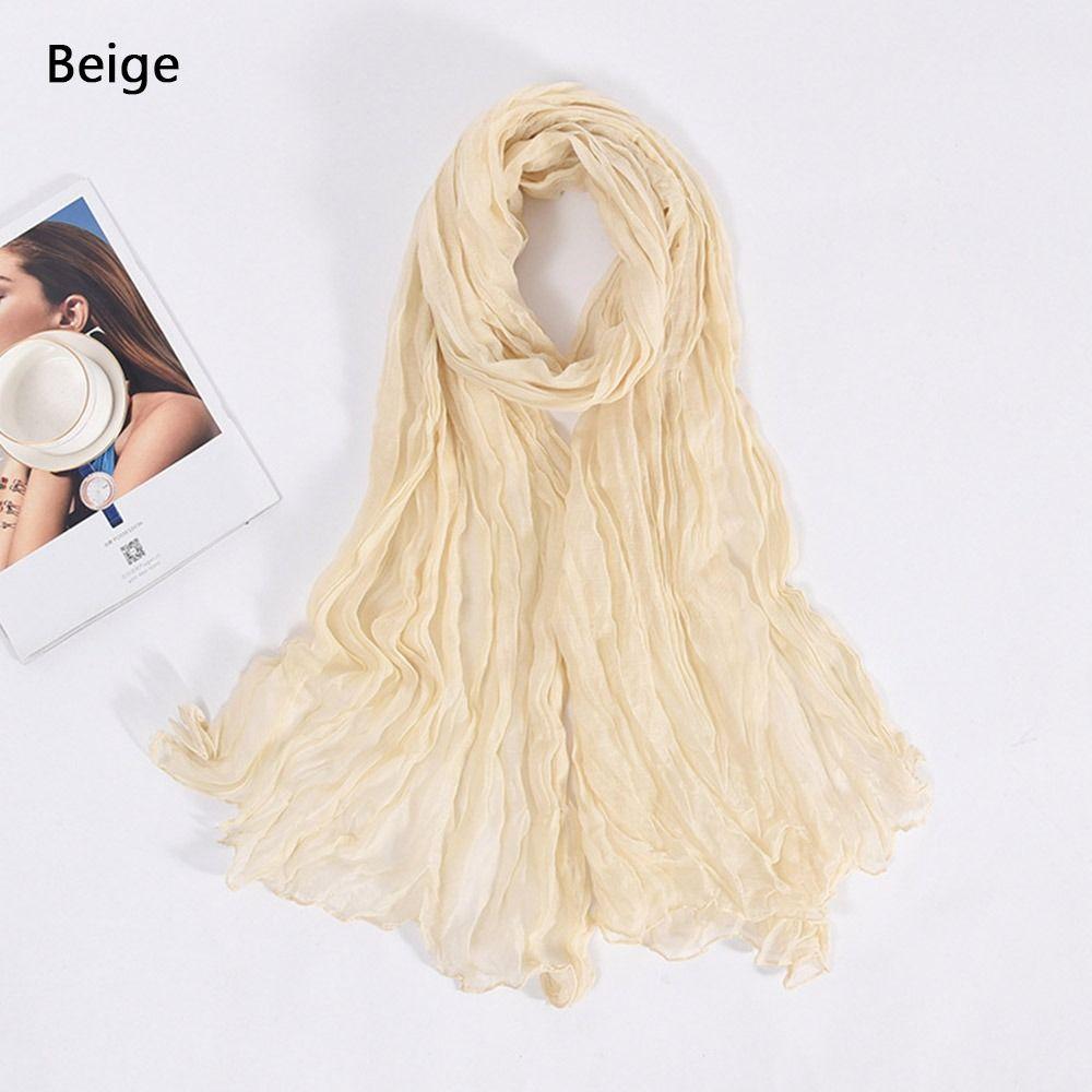Sun Protection Shawls Soft Pashmina Summer Beach Scarves  for Women Men