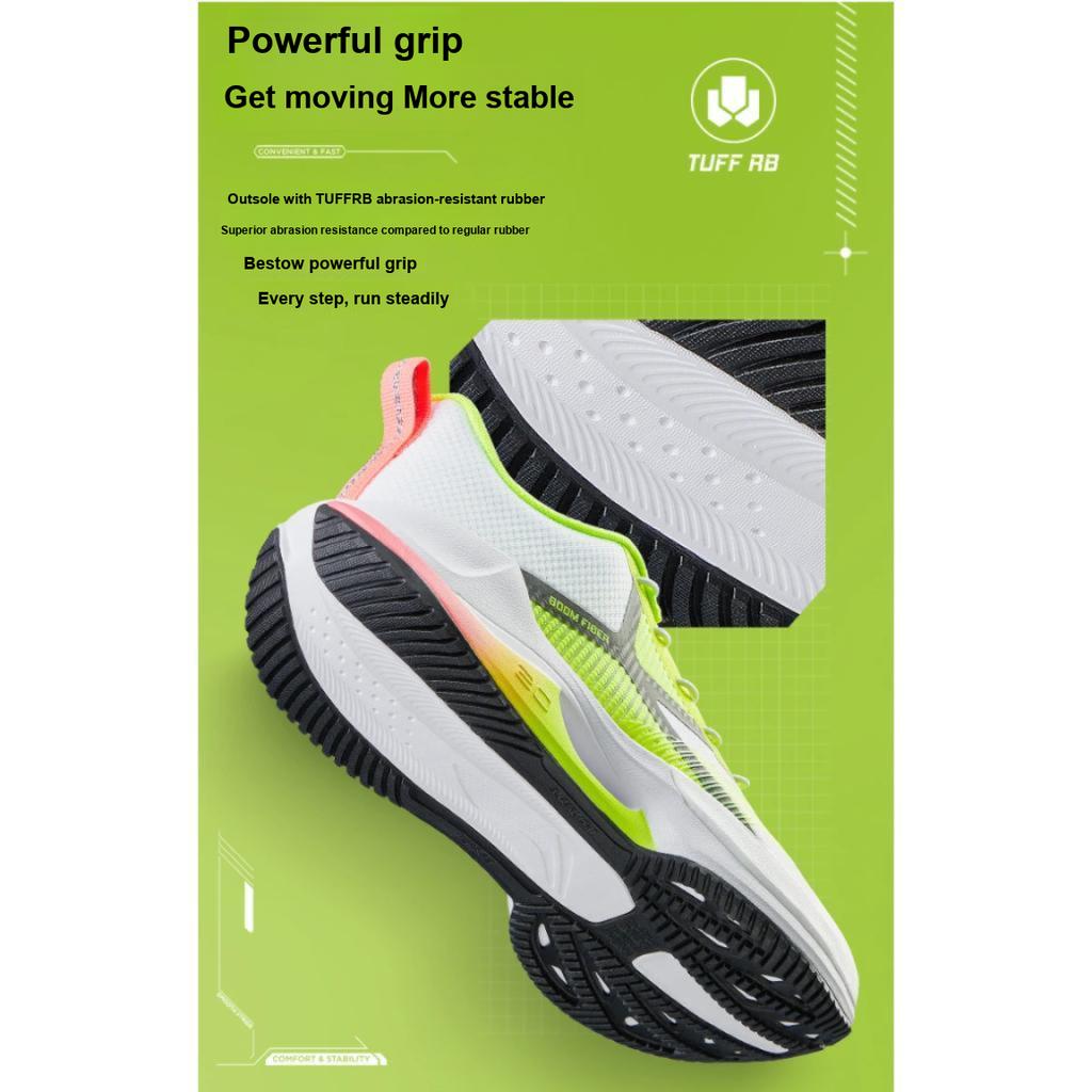 Кроссовки Li Ning Young легкие спортивные тренировочные нескользящие износостойкие с низким верхом детские кроссовки белые зеленые YKFT030-51