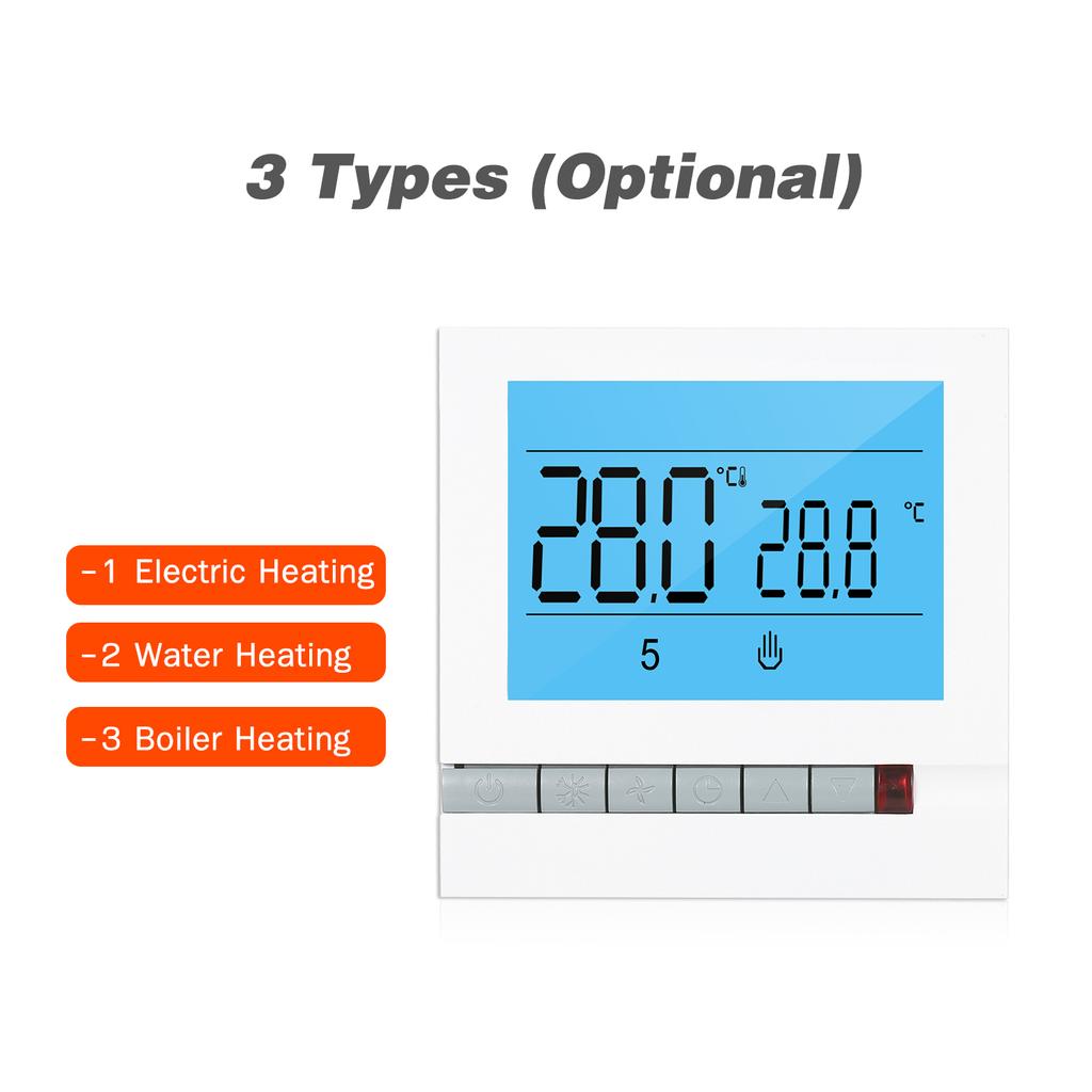 Programmable Smart Thermostat for Water Gas Boiler Heating Large LCD Screen with Backlight Digital Temprature
