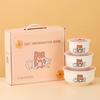 Baizi'en Cartoon Panda Ceramic Fresh-keeping Bowl Set