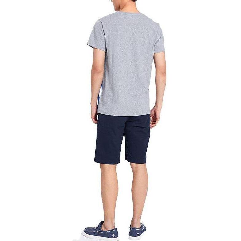Timberland T-Shirts Men's Gray Crew Neck Moderate Straight Fit A1OA4-052