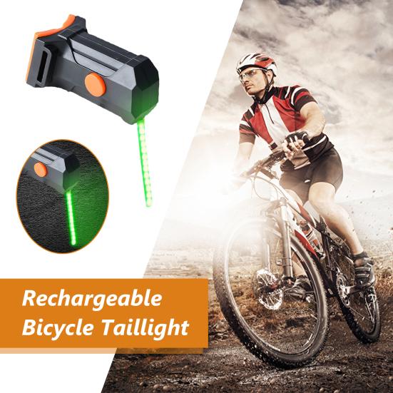 Задний фонарь велосипеда для подседельного штыря Перезаряжаемый USB-сигнал предупреждения о безопасности Светодиодный задний фонарь с несколькими режимами освещения Водонепроницаемая сигнальная лампа указателя поворота