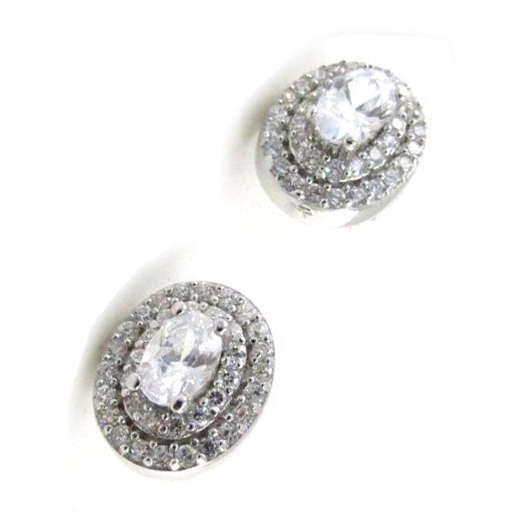 Les Trésors De Lily [J0199] - Серебряные серьги 'Déesse' Серебро белое (родиевое покрытие) - 12x10 мм