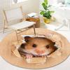 S Cute Mouse Round Rug Nonslip Area Rug Office Chair Mat Carpet For Living Room Bedroom Home Decor