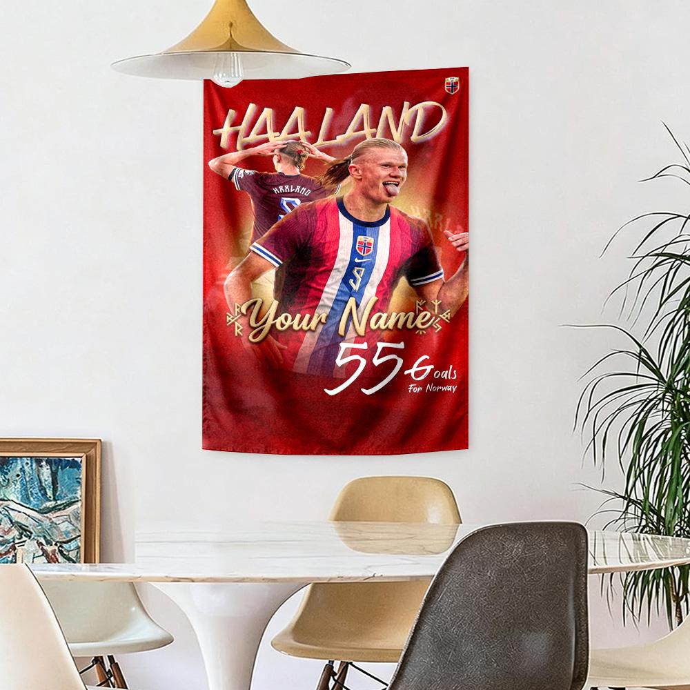 Haaland Customize Your Name Tapestry Gift Personalized Tapestry Easy to Hang Ideal for Bedroom Multi-purpose for All Occasions