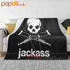 Ультрамягкое одеяло-покрывало с логотипом Jackass, зимнее покрывало для дивана, постельное белье