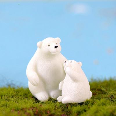 2 шт., миниатюрные миниатюры с мультяшными животными и медведями, мини-фигурки из ПВХ, ремесло, террариум с мхом, микропейзаж, сказочное украшение для сада