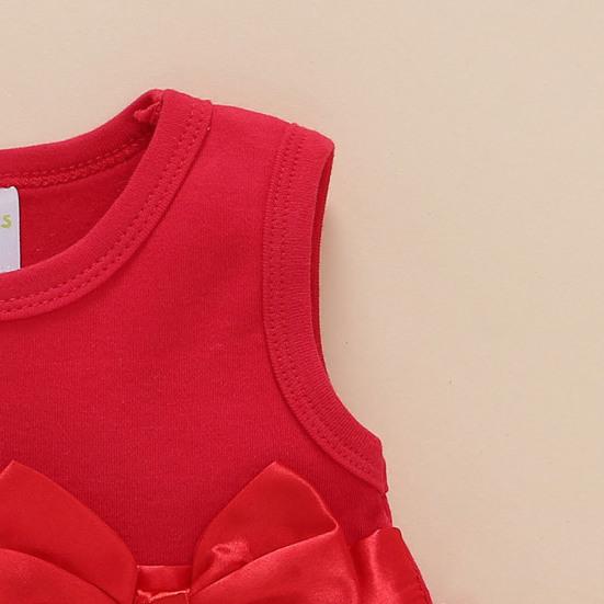 Girl Dress Lovely Net Yarn Splicing O-neck Baby One-piece Romper Mesh Dress for Party