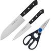 Henckels Santoku petty кухонный Потерянный нержавеющая сталь кухонный можно мыть в посудомоечной машине Японский Henckels нож, нож, ножницы, набор из 3 предметов, Fly, нож,