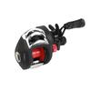 8КГ Мультипликаторная катушка Двойные герметичные подшипники Рыболовная катушка с магнитной тормозной системой Черно-красная LK201 Пластиковая шпуля с юбкой